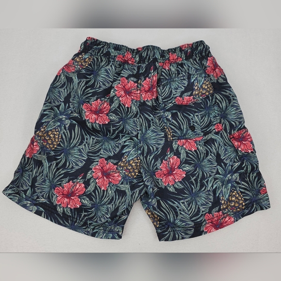 U.S Apparel Men's Floral Pineapple Swim Trunks Small Lined Drawstring D-3379 - Picture 9 of 10